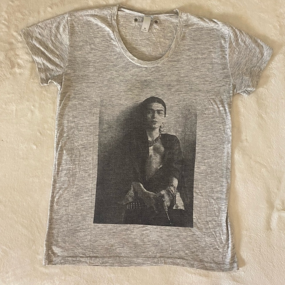 Frida’s Got A Gun Hand Printed Tee Shirt by Magdalena Concepts